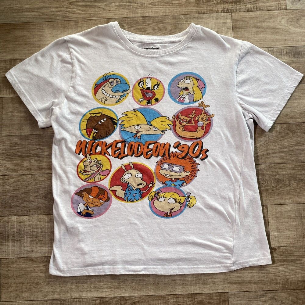 2021 Nickelodeon Nostalgia Graphic T Shirt Cartoon Size M